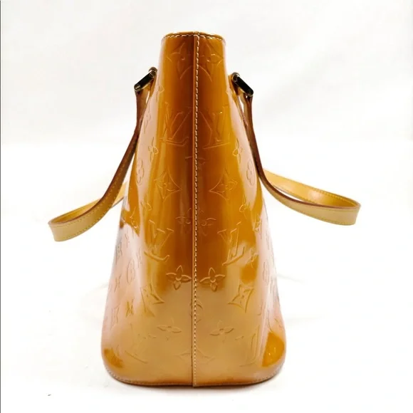 Authentic Louis Vuitton LV Hand Bag M91302 Houston Yellow Vernis
